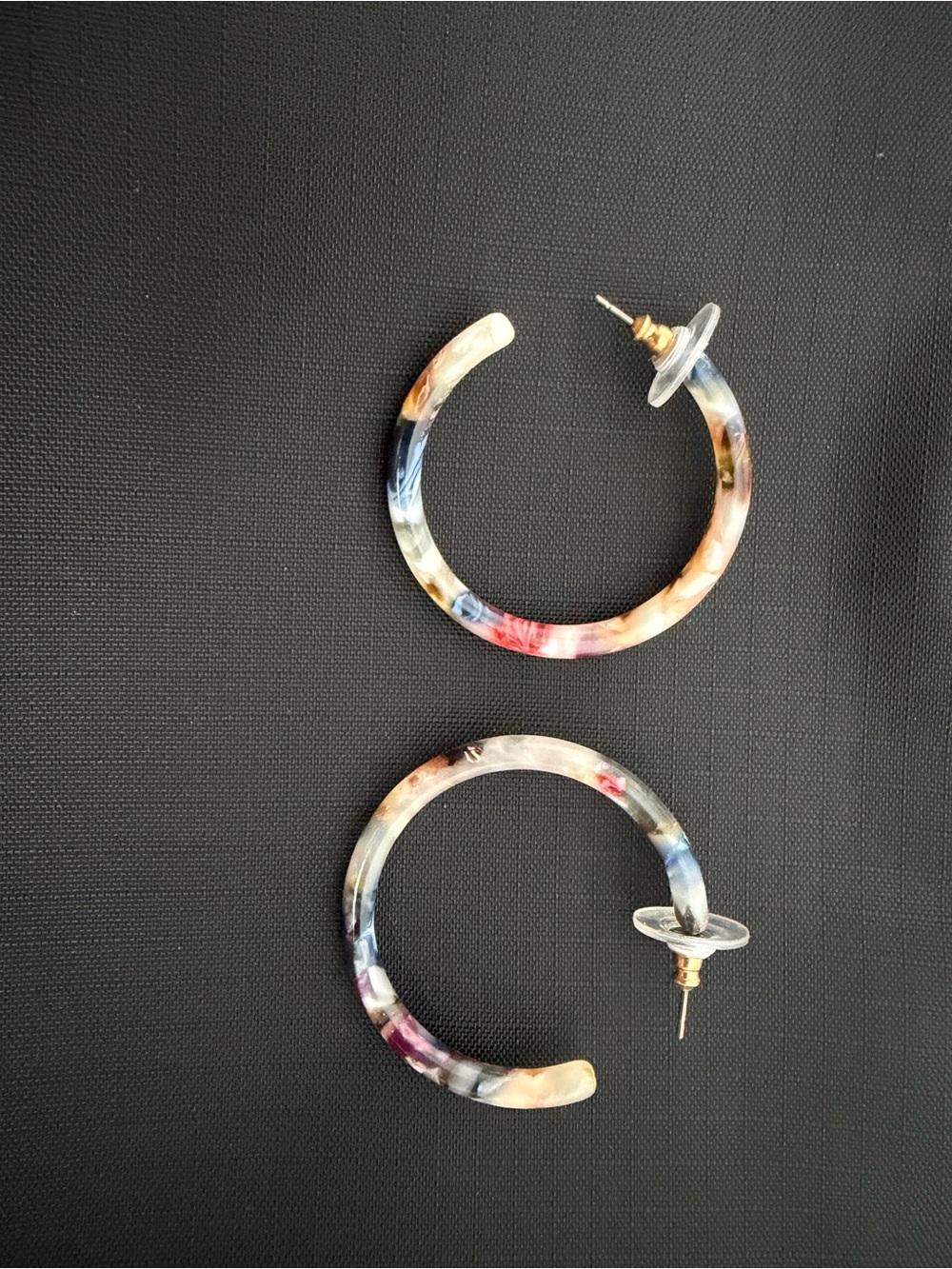 J.Crew Resin multi-tone hoops - Picture 2 of 3